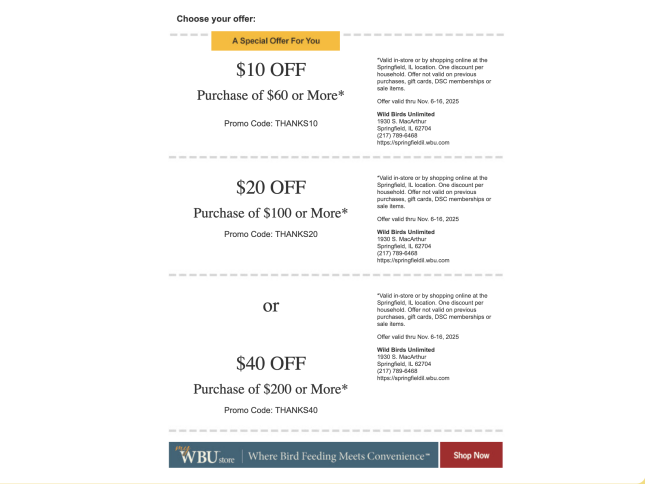 Customer Appreciation Coupons